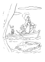 A coloring page of peter pan